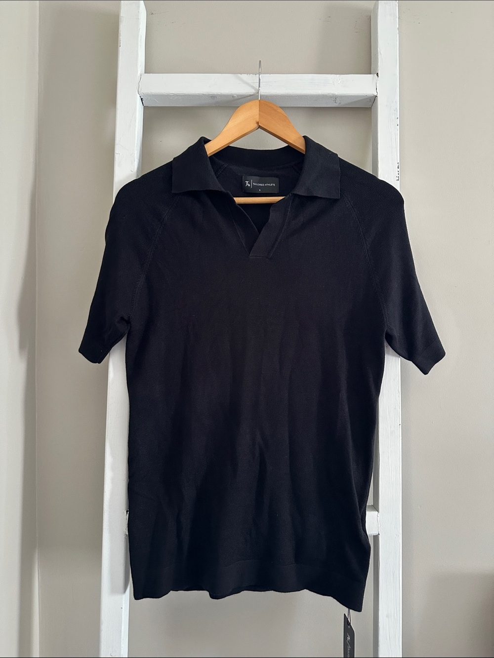NWT Tailored Athlete Open Collar Knit Polo Shirt